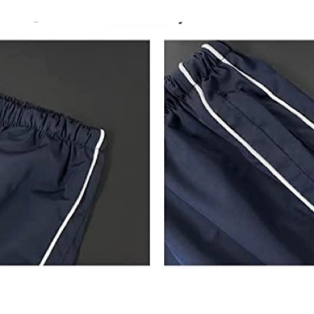 Black Women Y2K Baggy Track Pants Elastic Waist Wide Leg Parachute Pants - Picture 5 of 7